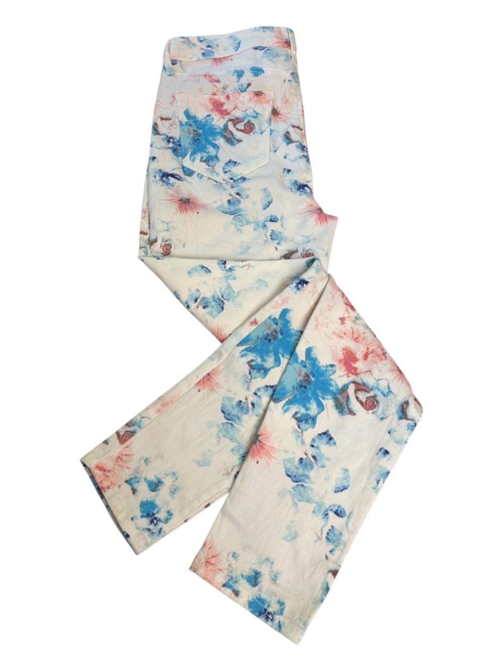Truth & Theory Floral Super Soft Stretch Skinny Jeans in Multicolor Size 8